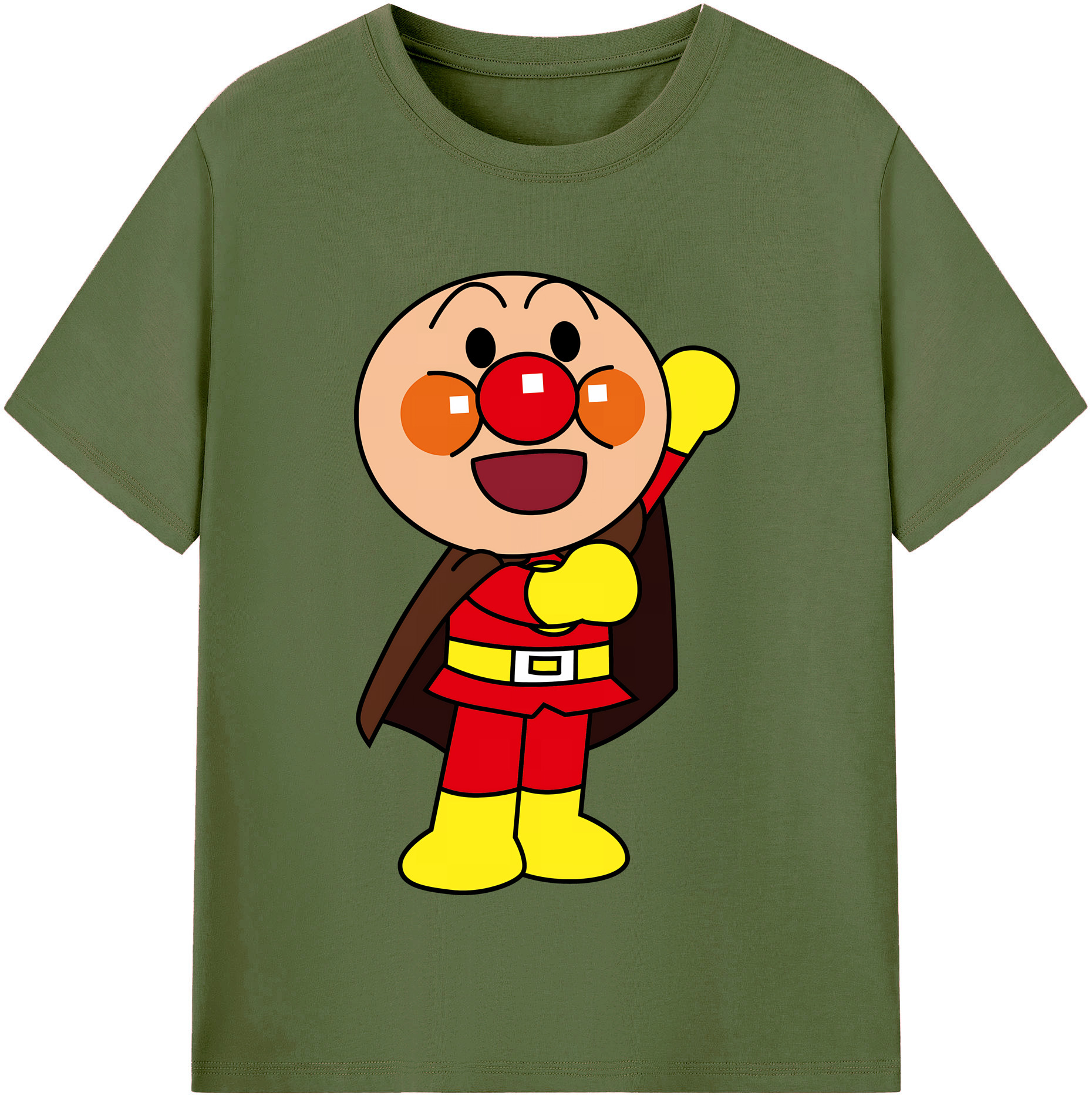 （画像用） アンパンマン Anpanman 綿100％半袖Tシャツ（フロントプリント）